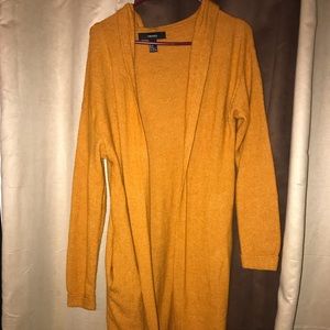 Forever 21 Mustard Cardigan